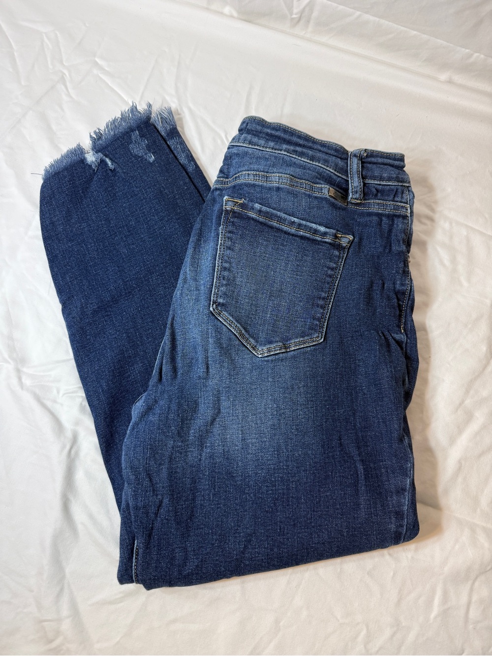 KanCan Dark Blue Ankle Crop Stretch Jeans